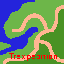 A pixel art representation of a trail map.